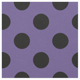 Tissu Pois noirs sur ultra violet
