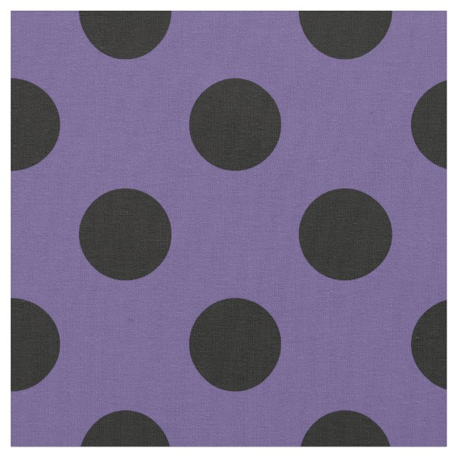 Tissu Pois noirs sur ultra violet (Fermer)