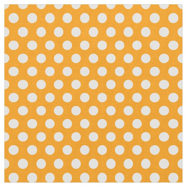 Tissu Pois orange (Fermer)