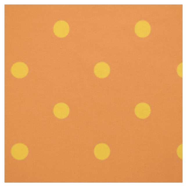 Tissu Pois orange et jaune (Échantillon)