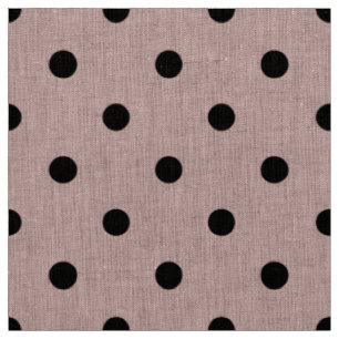 Tissu Pois rose noir