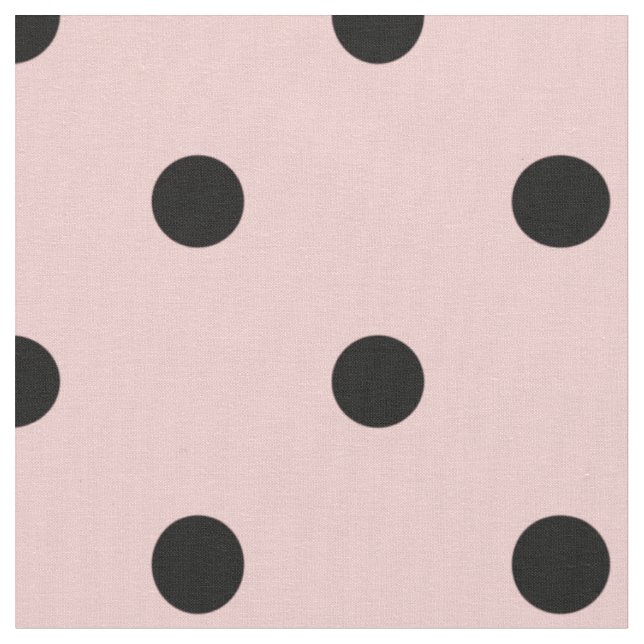 Tissu Pois rose noir (Fermer)
