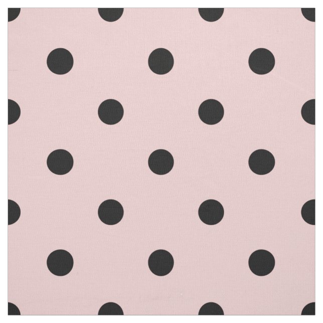 Tissu Pois rose noir (Échantillon)