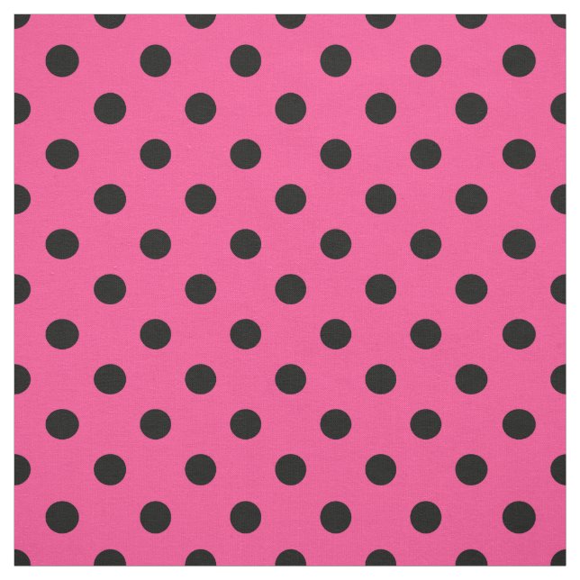 Tissu Pois rose noir Textile (Échantillon)