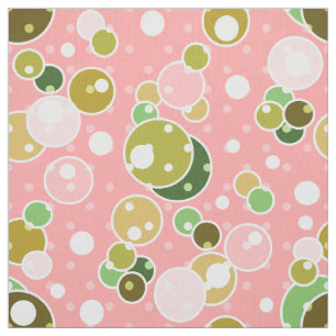 Tissu Pois rose, rose, multicolore