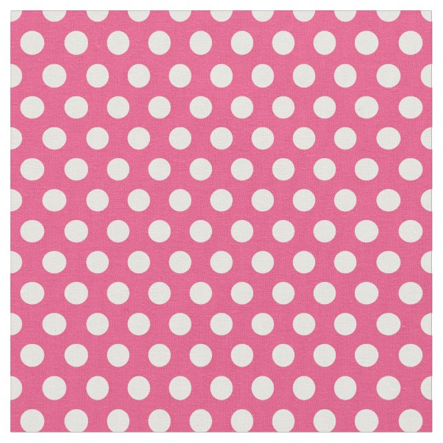 Tissu Pois roses chauds (Fermer)