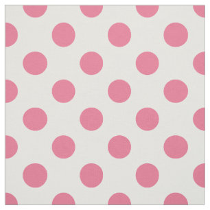 Tissu pois roses et blancs
