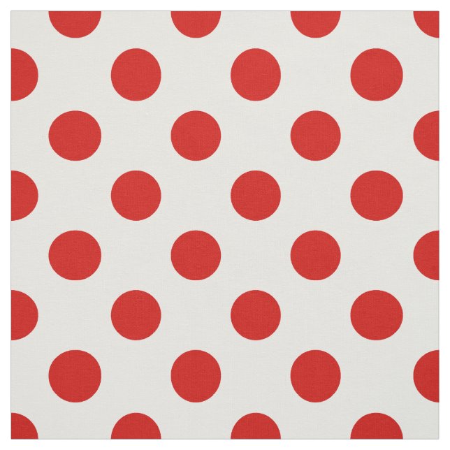 Tissu pois rouges et blancs (Échantillon)
