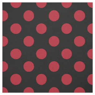 Tissu pois rouges et noirs