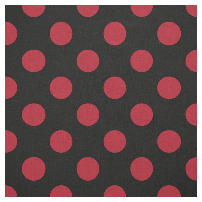 Tissu pois rouges et noirs (Échantillon)