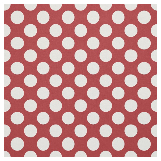 Tissu Pois rouges, Motif à points polka, points, pointil (Échantillon)
