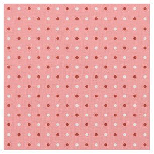 Tissu Pois rouges, roses et blancs