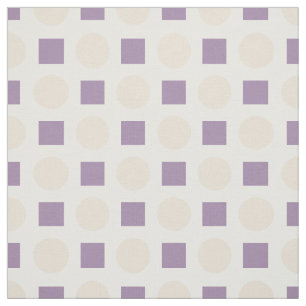 Tissu Pois tan et carrés lavande