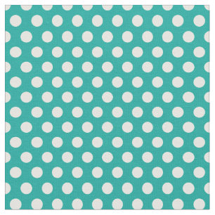 Tissu Pois turquoises
