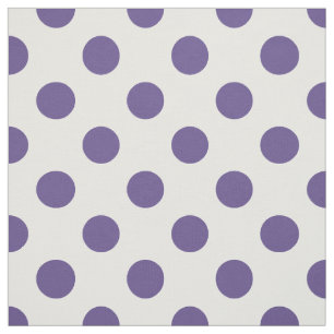 Tissu Pois ultra-violet sur le blanc