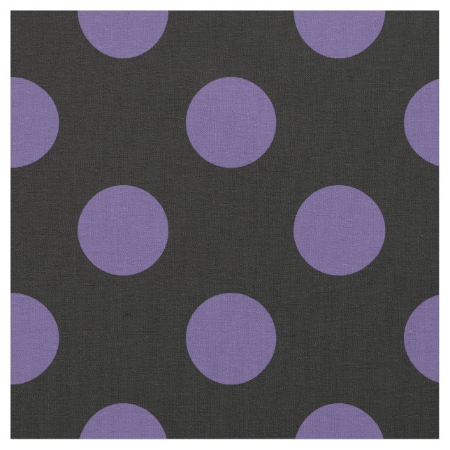 Tissu Pois ultra violets en noir (Fermer)