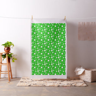 Tissu Pois verts