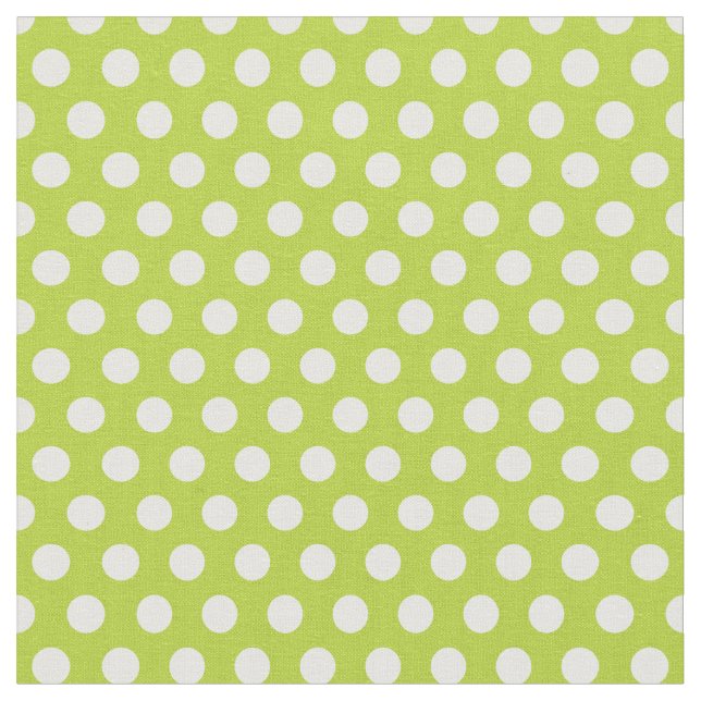 Tissu Pois verts Apple (Fermer)