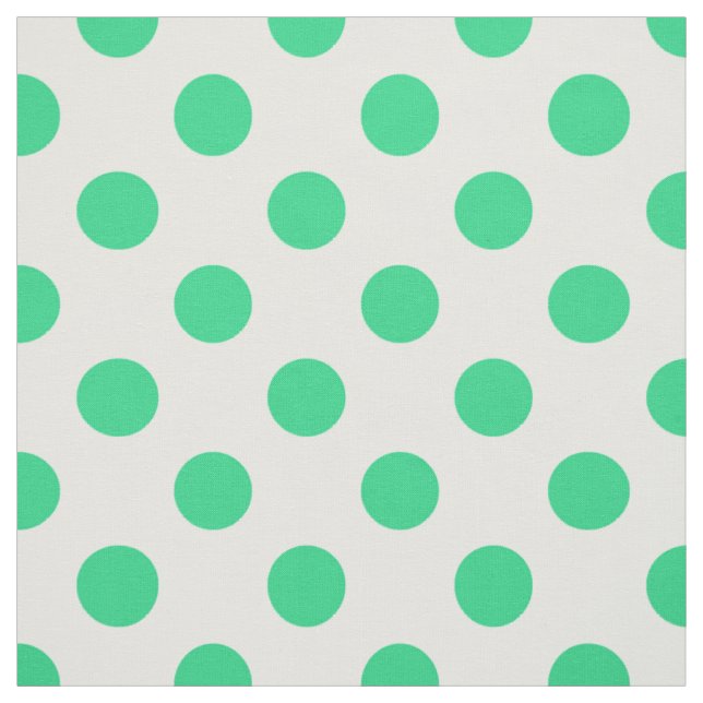 Tissu Pois verts et blancs (Échantillon)