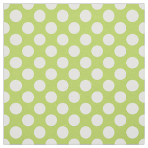 Tissu Pois verts, Motif à points Polka, points, pointill