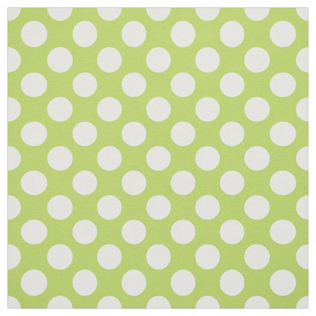 Tissu Pois verts, Motif à points Polka, points, pointill (Échantillon)