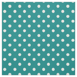 Tissu Pois verts turquoises