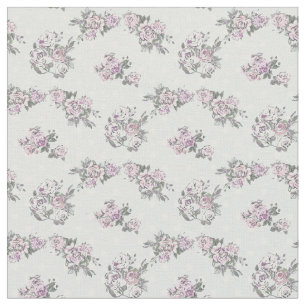Tissu Pois vintage floral de lavande rose chic de Boho