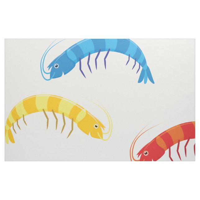 Tissu Poisson de crevette/crevette Motif d'impression (Fat Quarter)