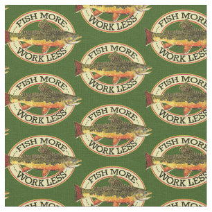Tissu Poisson d'omble de fontaine humoristique - Travail