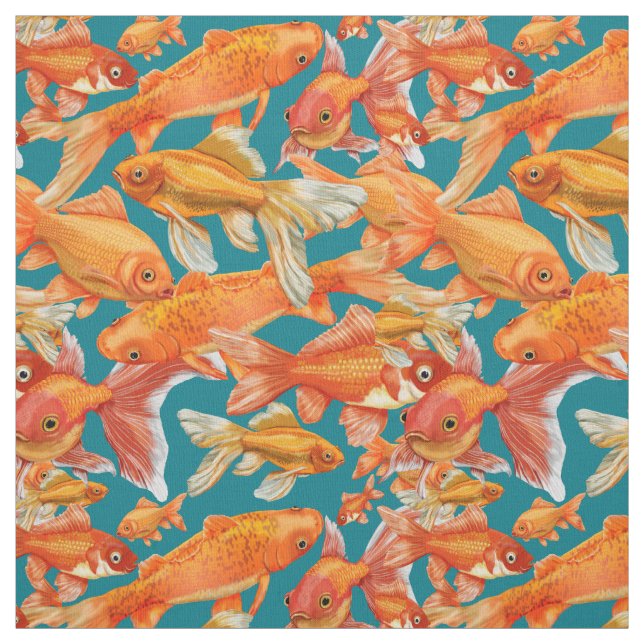 Tissu Poisson d'or (Échantillon)
