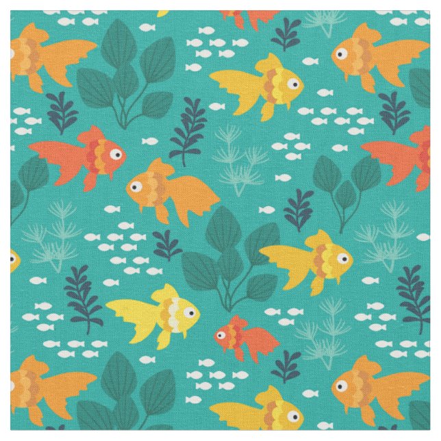 Tissu Poisson d'or dans l'aquarium (Fermer)