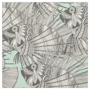 Tissu poisson mirage turquoise