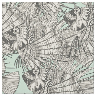 Tissu poisson mirage turquoise