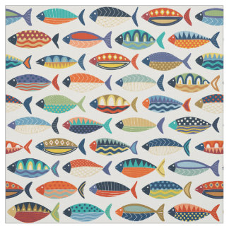 Tissu poisson rétro