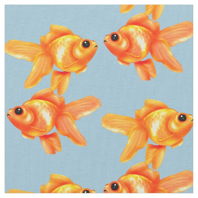Tissu Poisson rouge mignon (Fermer)
