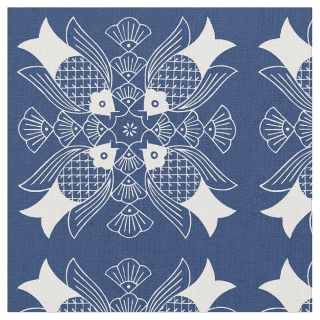 Tissu Poisson sous-marin avec Arrière - plan bleu (Fermer)