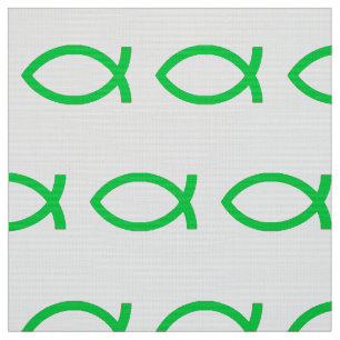 Tissu Poisson vert