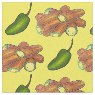 Tissu Poivron de Jalapeño frit vert Jalapeno chaud poivr