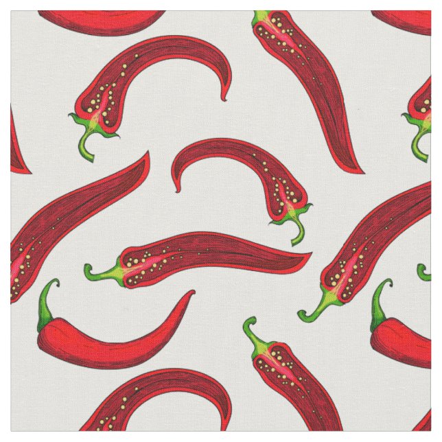 Tissu poivrons rouges  (Fermer)