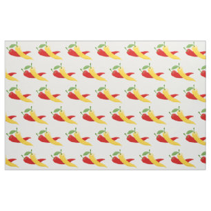 Tissu Poivrons verts rouges chili Thunder_Cove