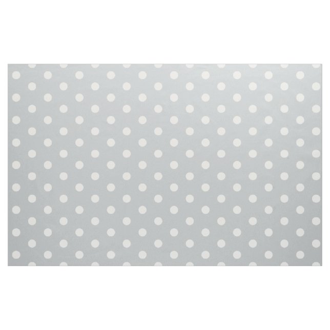 Tissu Polka blanc gris (Yard)
