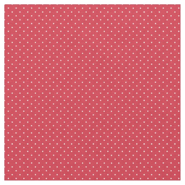 Tissu Polka rouge et blanche pointillée (Fermer)