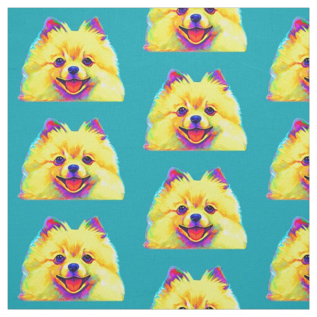 Tissu Pomeranian coloré (Échantillon)
