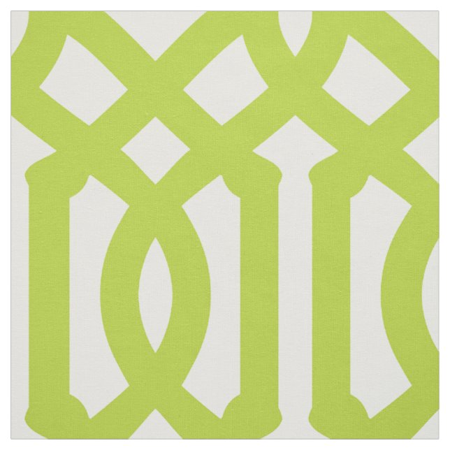 Tissu Pomme Green Trellis Grande échelle (Échantillon)