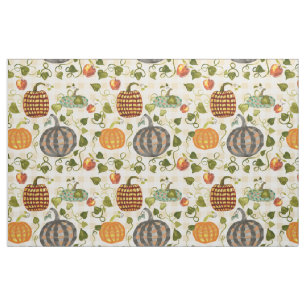 Tissu Pommes Citrouilles Plantées À L'Automne Sur En vic