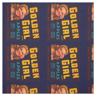 Tissu Pommes de fille d'or