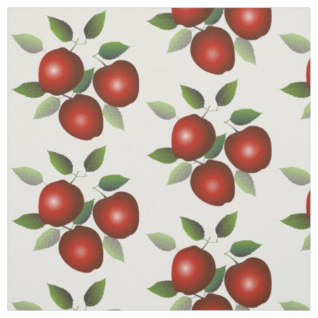 Tissu Pommes rouges Fruit (Échantillon)