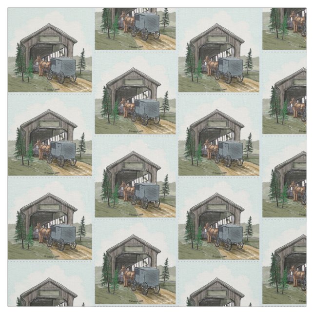 Tissu Pont couvert Amish (Échantillon)