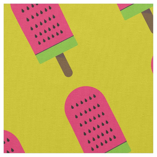 Tissu Pop art popsicle fruity watermelon (Fermer)