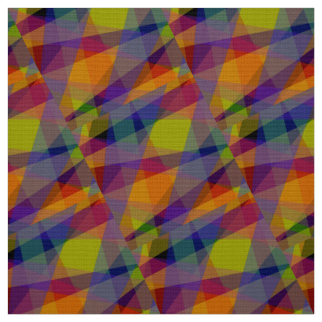 Tissu Popeline de Polyester - Géométrique Sombre (Échantillon)